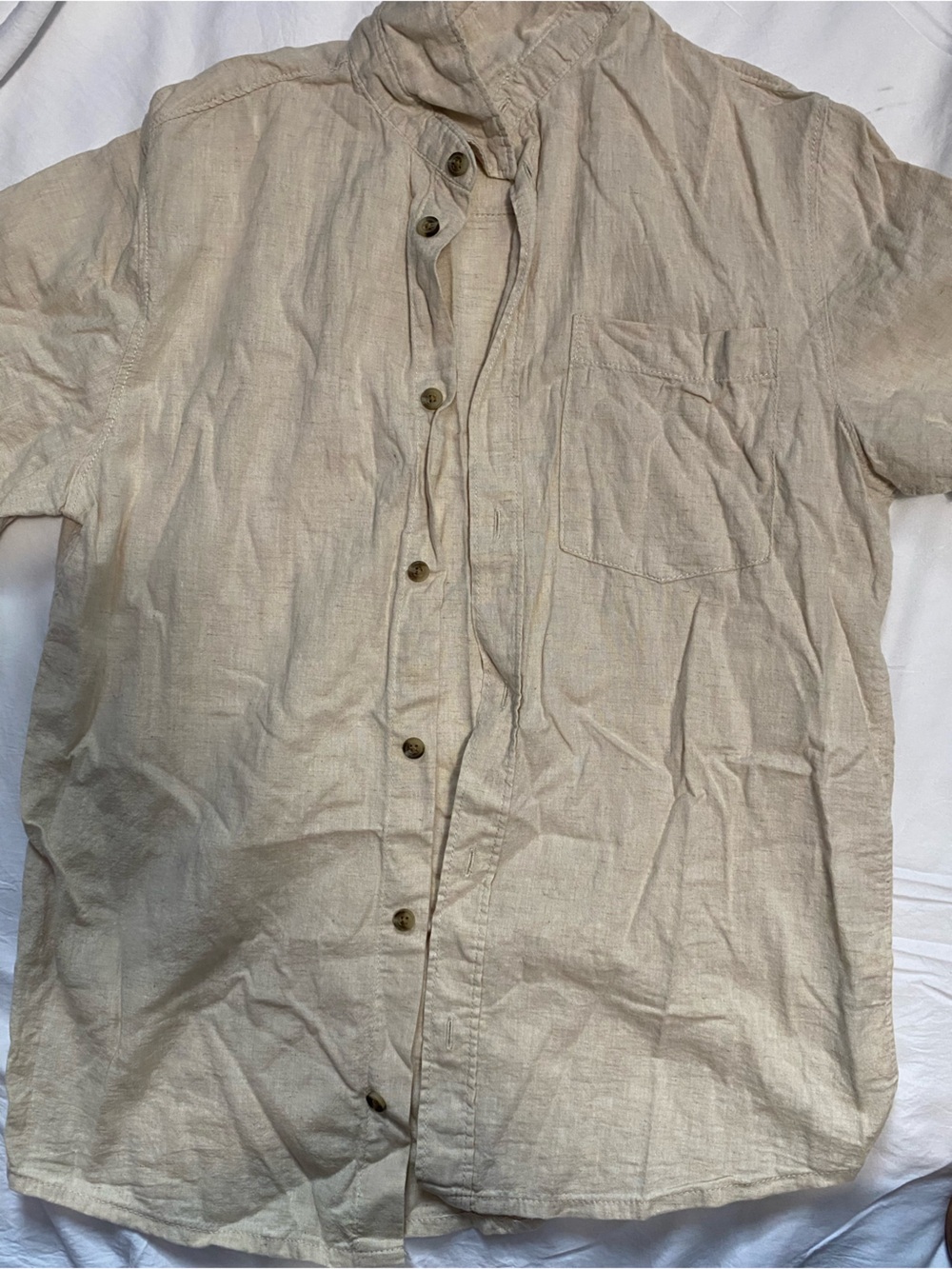 H&M Beige Button-Down Kids Shirt